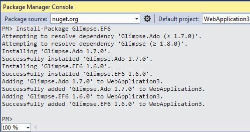 NuGet Glipmse Package for EF6
